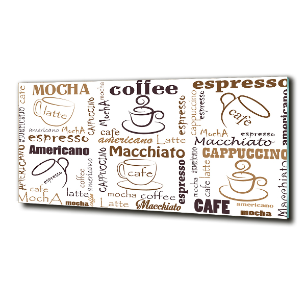 Cuadro de cristal templado moderno horizontal Hora del café