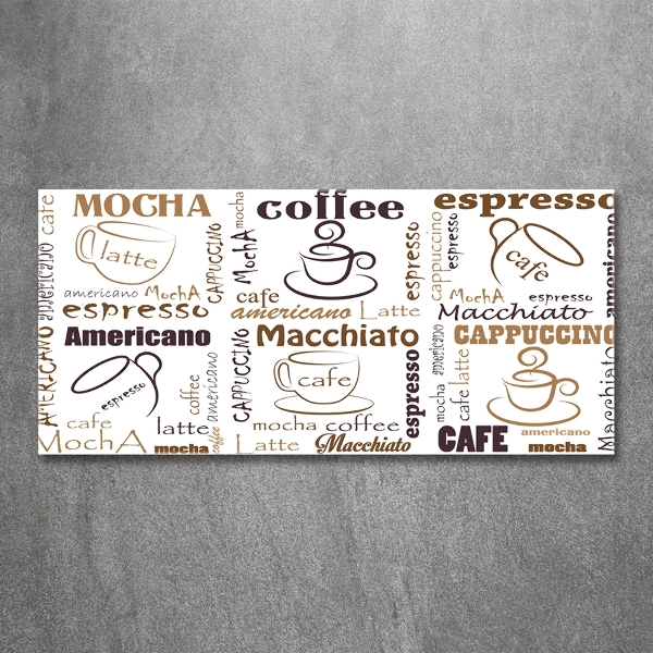 Cuadro de cristal templado moderno horizontal Hora del café