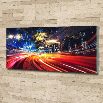 Foto en cristal de alta calidad con impresión uv horizontal Velocidad en la ciudad