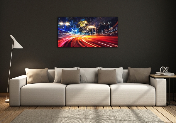 Foto en cristal de alta calidad con impresión uv horizontal Velocidad en la ciudad