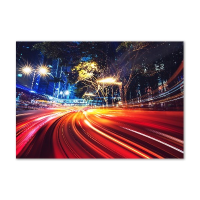 Foto en cristal de alta calidad con impresión uv horizontal Velocidad en la ciudad