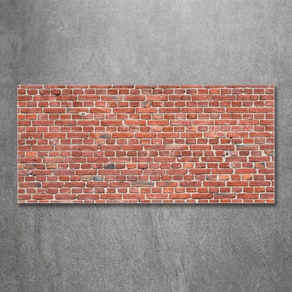 Cuadro decorativo de vidrio para salón horizontal pared de ladrillos