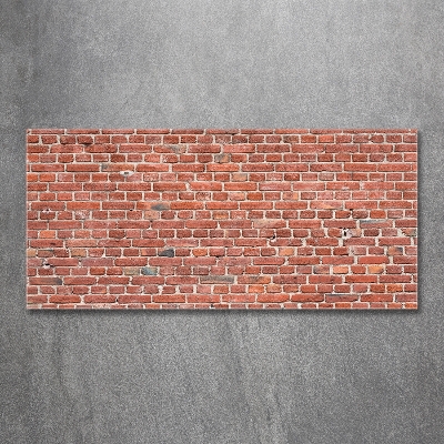 Cuadro decorativo de vidrio para salón horizontal pared de ladrillos