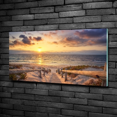 Foto obraz szklany Ścieżka na plażę