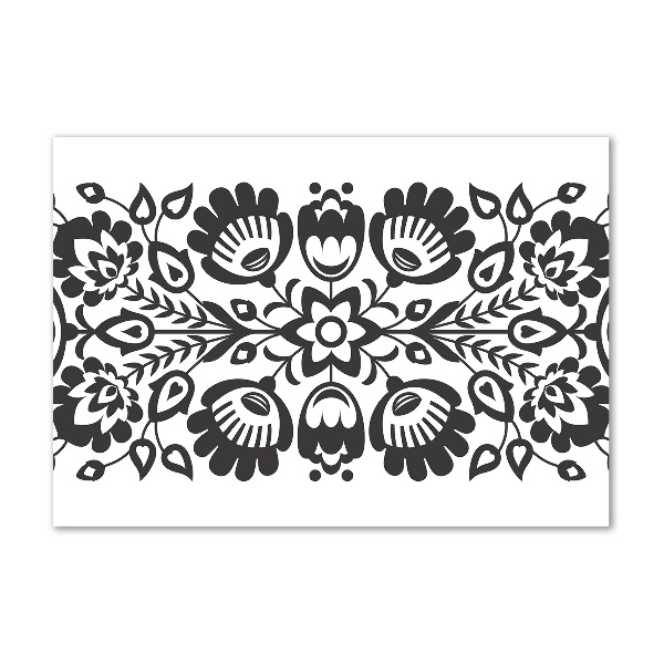 Cuadro decorativo de vidrio para salón horizontal Flores populares