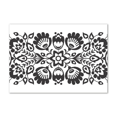 Cuadro decorativo de vidrio para salón horizontal Flores populares