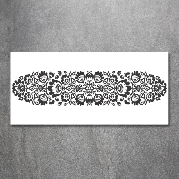 Cuadro decorativo de vidrio para salón horizontal Flores populares