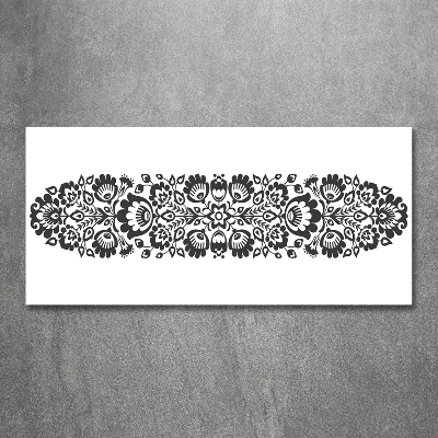 Cuadro decorativo de vidrio para salón horizontal Flores populares