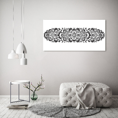 Cuadro decorativo de vidrio para salón horizontal Flores populares