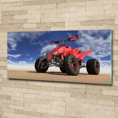 Cuadro decorativo de vidrio para salón horizontal Quad en el desierto