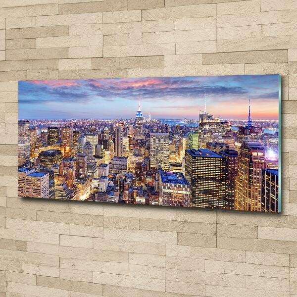 Foto en cristal de alta calidad con impresión uv horizontal Nueva York