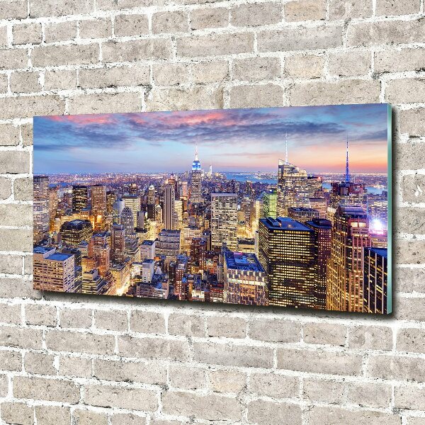 Foto en cristal de alta calidad con impresión uv horizontal Nueva York