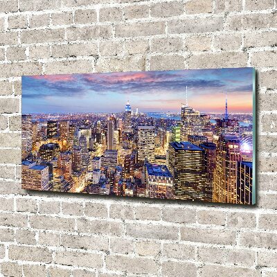 Foto en cristal de alta calidad con impresión uv horizontal Nueva York
