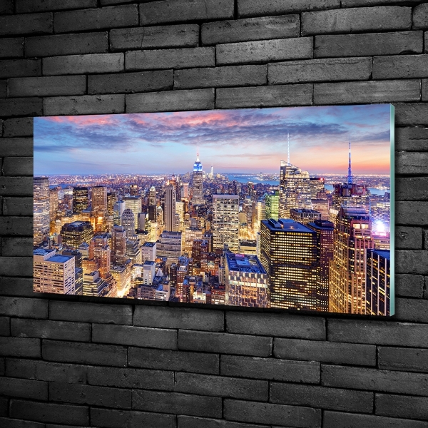 Foto en cristal de alta calidad con impresión uv horizontal Nueva York