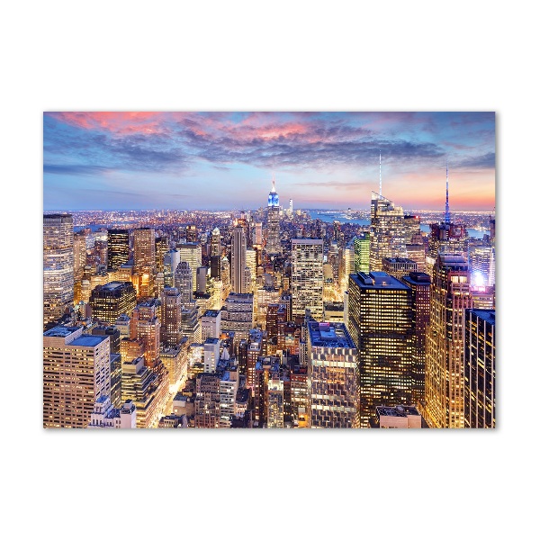Foto en cristal de alta calidad con impresión uv horizontal Nueva York