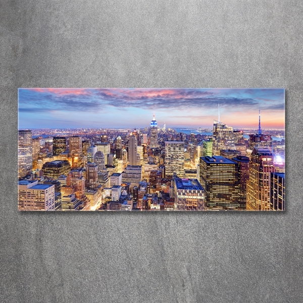 Foto en cristal de alta calidad con impresión uv horizontal Nueva York