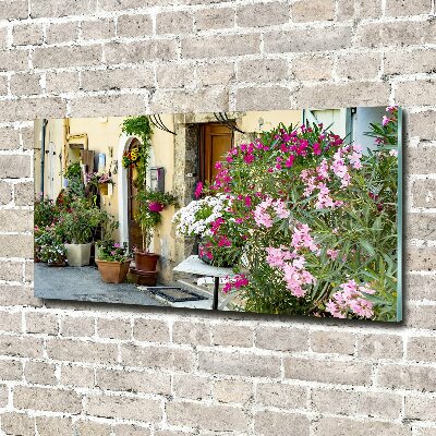 Cuadro de cristal templado moderno horizontal Calles de Francia