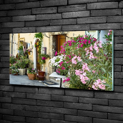 Cuadro de cristal templado moderno horizontal Calles de Francia