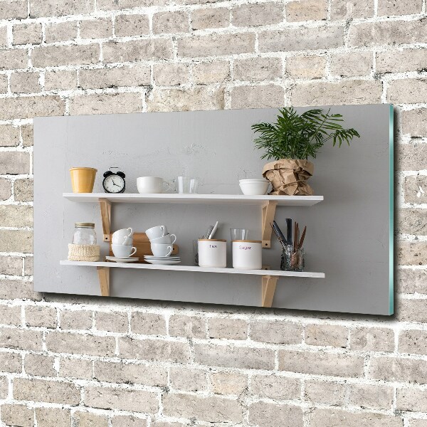 Impresión en cristal con acabado brillante horizontal Decoraciones en el estante