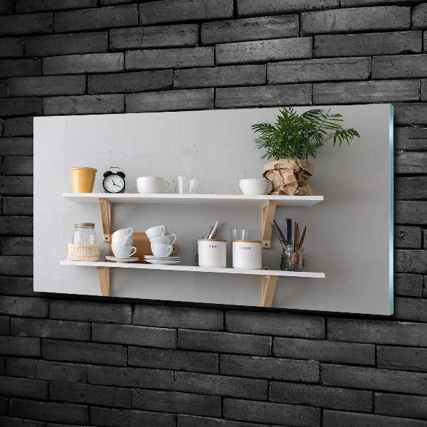 Impresión en cristal con acabado brillante horizontal Decoraciones en el estante