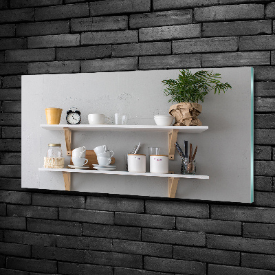 Impresión en cristal con acabado brillante horizontal Decoraciones en el estante