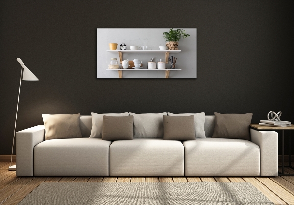 Impresión en cristal con acabado brillante horizontal Decoraciones en el estante