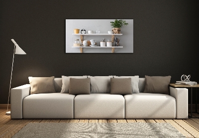 Impresión en cristal con acabado brillante horizontal Decoraciones en el estante