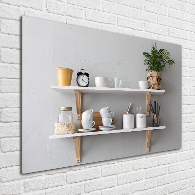 Impresión en cristal con acabado brillante horizontal Decoraciones en el estante