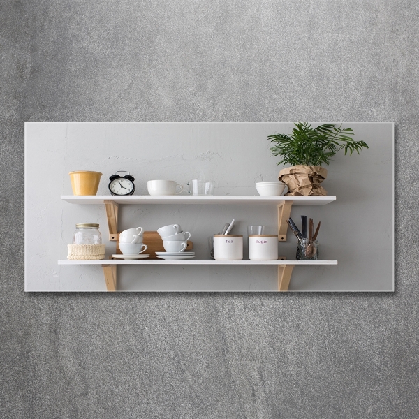 Impresión en cristal con acabado brillante horizontal Decoraciones en el estante