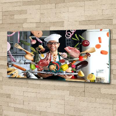 Impresión en cristal con acabado brillante horizontal Recetas de chef