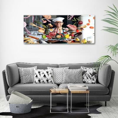 Impresión en cristal con acabado brillante horizontal Recetas de chef