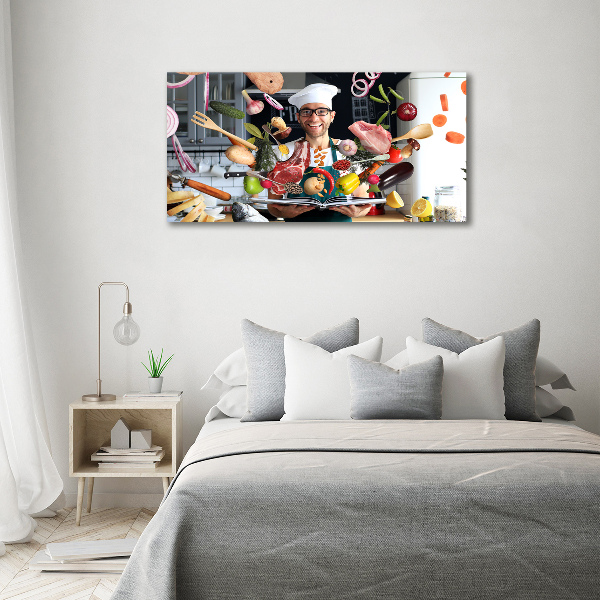 Impresión en cristal con acabado brillante horizontal Recetas de chef