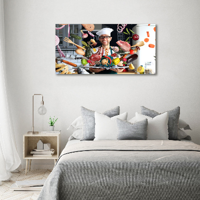 Impresión en cristal con acabado brillante horizontal Recetas de chef