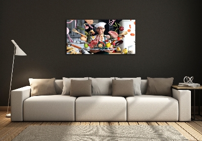 Impresión en cristal con acabado brillante horizontal Recetas de chef