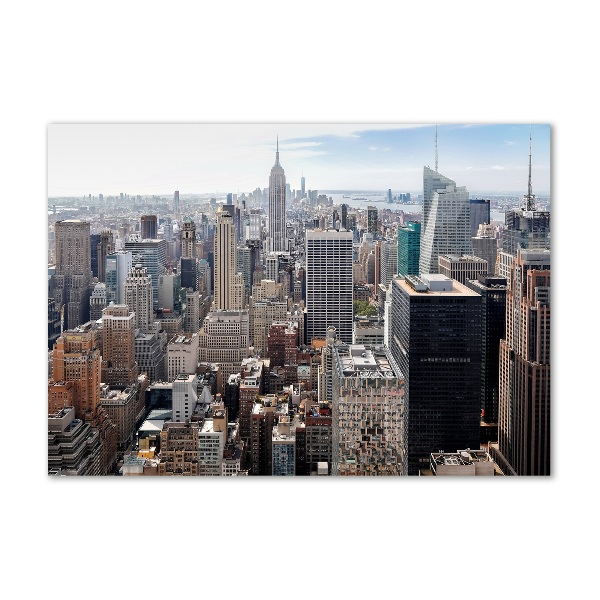 Impresión en cristal con acabado brillante horizontal Nueva York