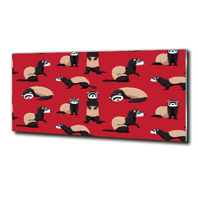 Cuadro decorativo de vidrio para salón horizontal Turón