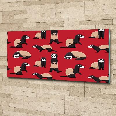 Cuadro decorativo de vidrio para salón horizontal Turón