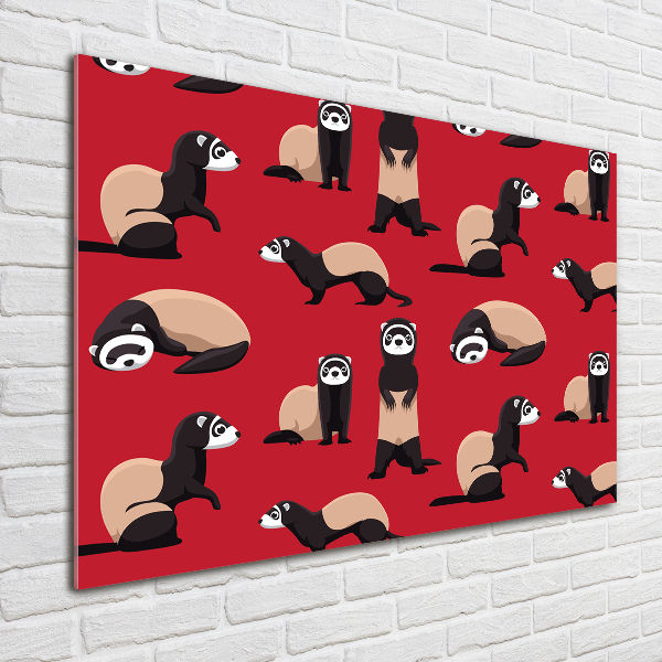 Cuadro decorativo de vidrio para salón horizontal Turón