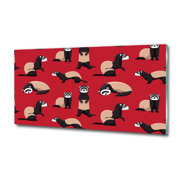 Cuadro decorativo de vidrio para salón horizontal Turón