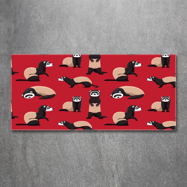 Cuadro decorativo de vidrio para salón horizontal Turón