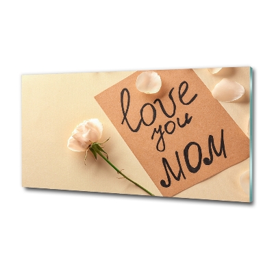 Impresión en cristal con acabado brillante horizontal Día de la Madre