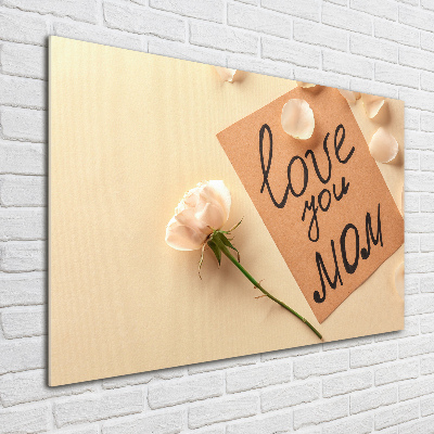 Impresión en cristal con acabado brillante horizontal Día de la Madre