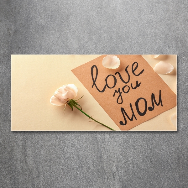 Impresión en cristal con acabado brillante horizontal Día de la Madre