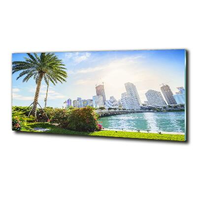 Cuadro de cristal templado moderno horizontal Miami, Estados Unidos