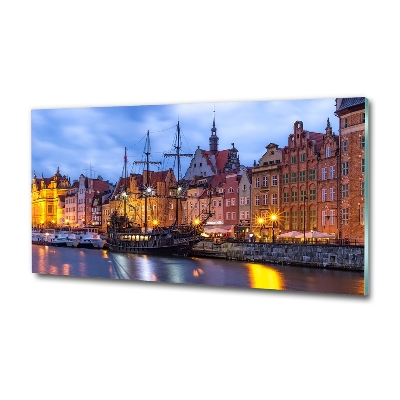 Foto en cristal de alta calidad con impresión uv horizontal Gdansk, Polonia