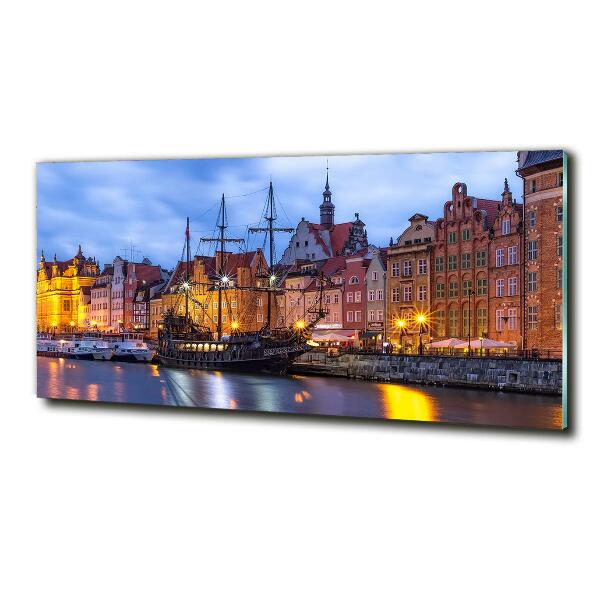 Foto en cristal de alta calidad con impresión uv horizontal Gdansk, Polonia
