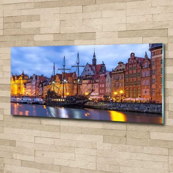 Foto en cristal de alta calidad con impresión uv horizontal Gdansk, Polonia