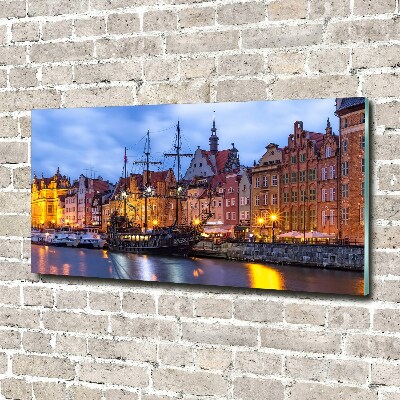 Foto en cristal de alta calidad con impresión uv horizontal Gdansk, Polonia