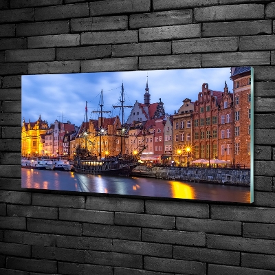 Foto en cristal de alta calidad con impresión uv horizontal Gdansk, Polonia