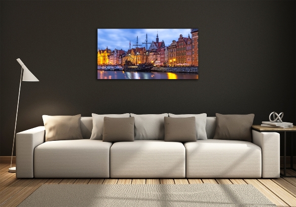 Foto en cristal de alta calidad con impresión uv horizontal Gdansk, Polonia
